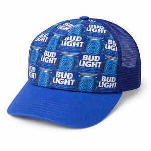 Adult Blue Bud Light Foam Front Trucker Hat Cap | One Size